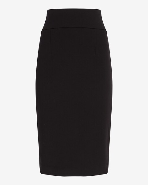 High Waisted Nylon Pencil Skirt | Express