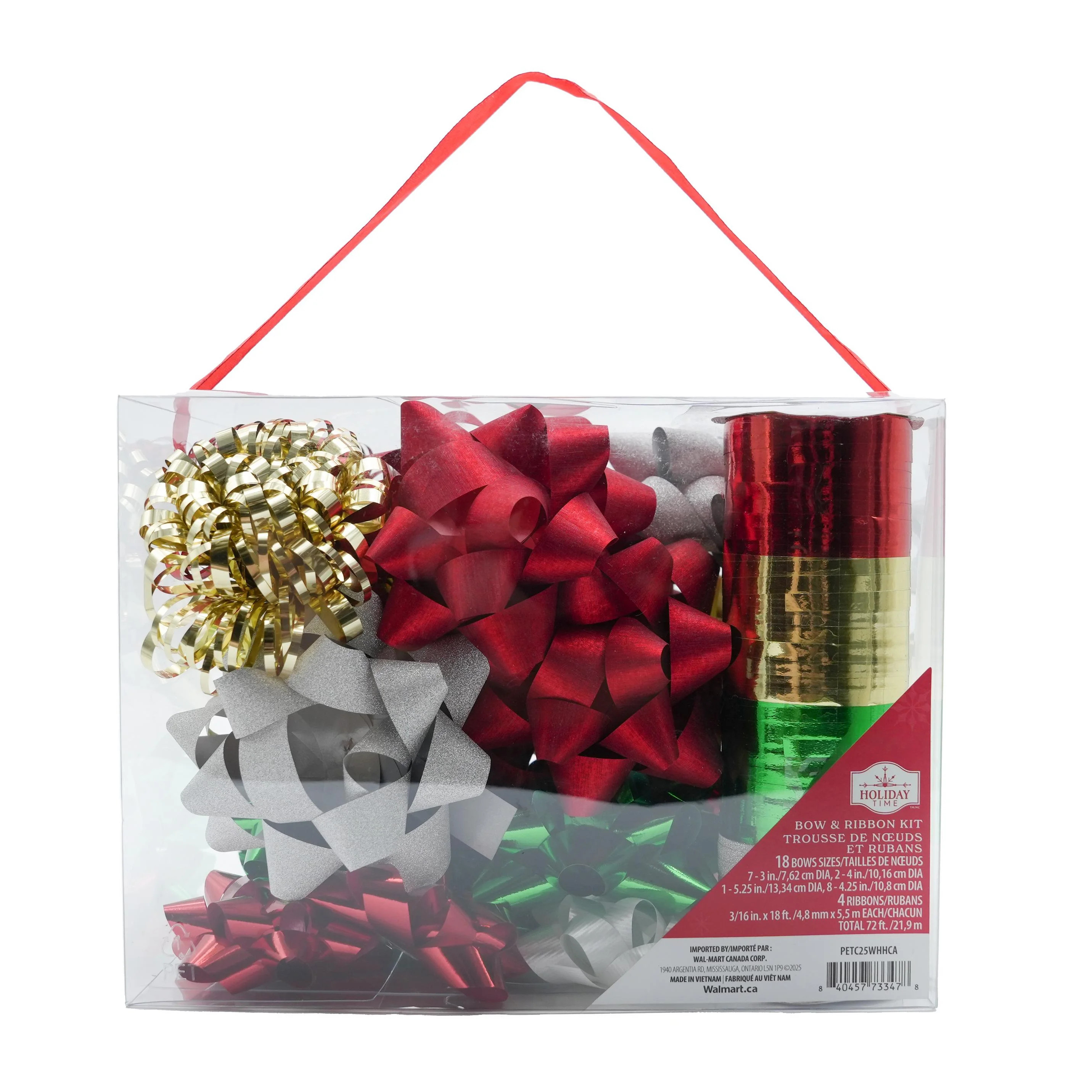 Traditional Bow Ribbon Kit, Red, Gold & Green, 18 Bows & 72 ft by Holiday Time, Red, gold & green... | Walmart (CA)