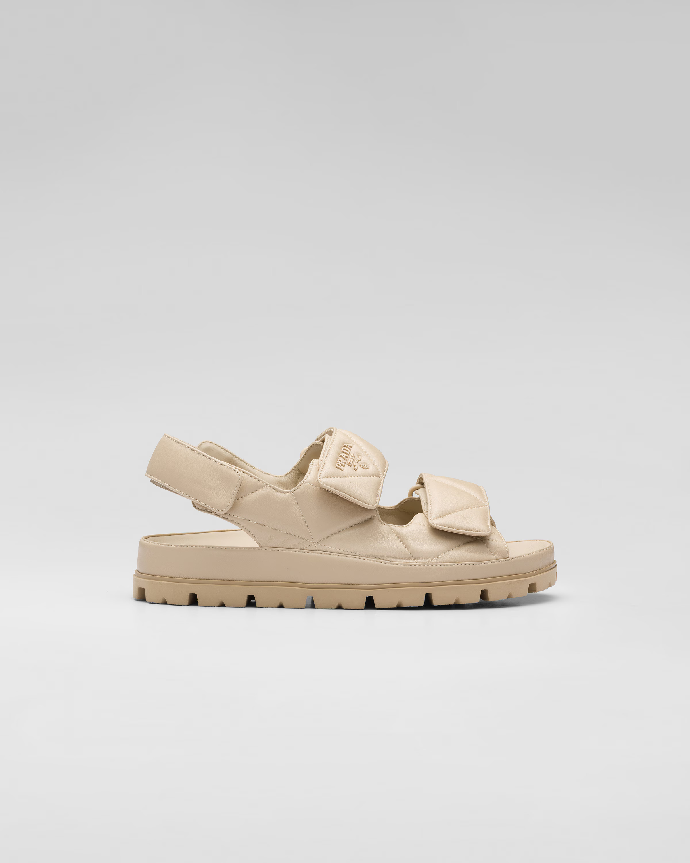 Padded nappa leather sandals | Prada Spa US