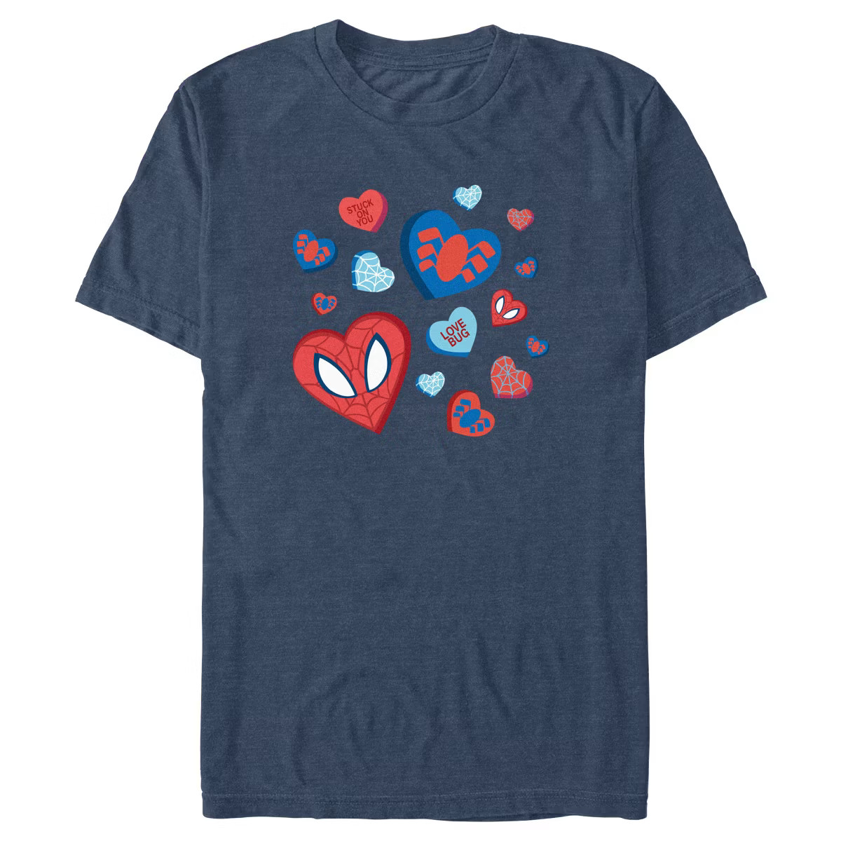 Men's Marvel Spider-Man Candy Hearts T-Shirt | Target