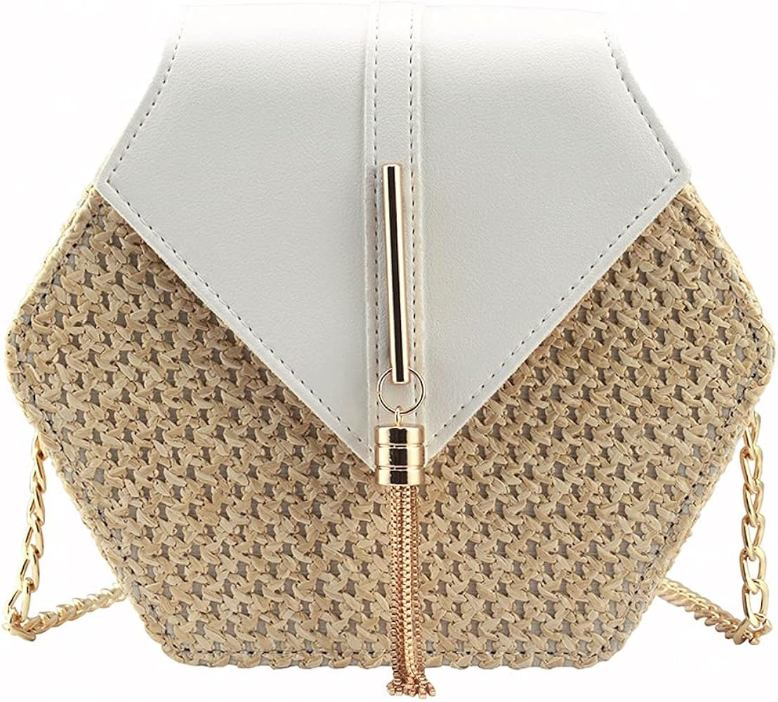 Bausweety Women's Crossbody Bag Cute Straw Shoulder Bag | Amazon (US)