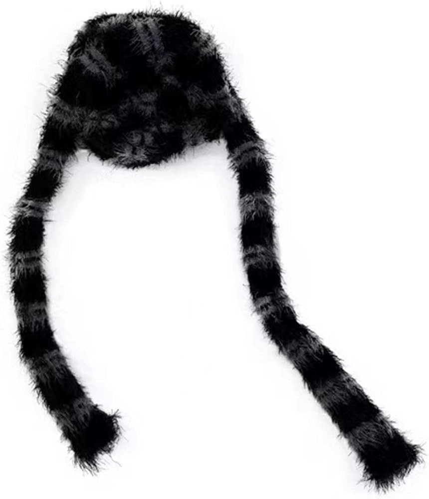 Sumleno Y2k Striped Scarf Long Skinny Fuzzy Neckerchief Belt Fluffy Scarves Acubi Grunge Accessor... | Amazon (US)