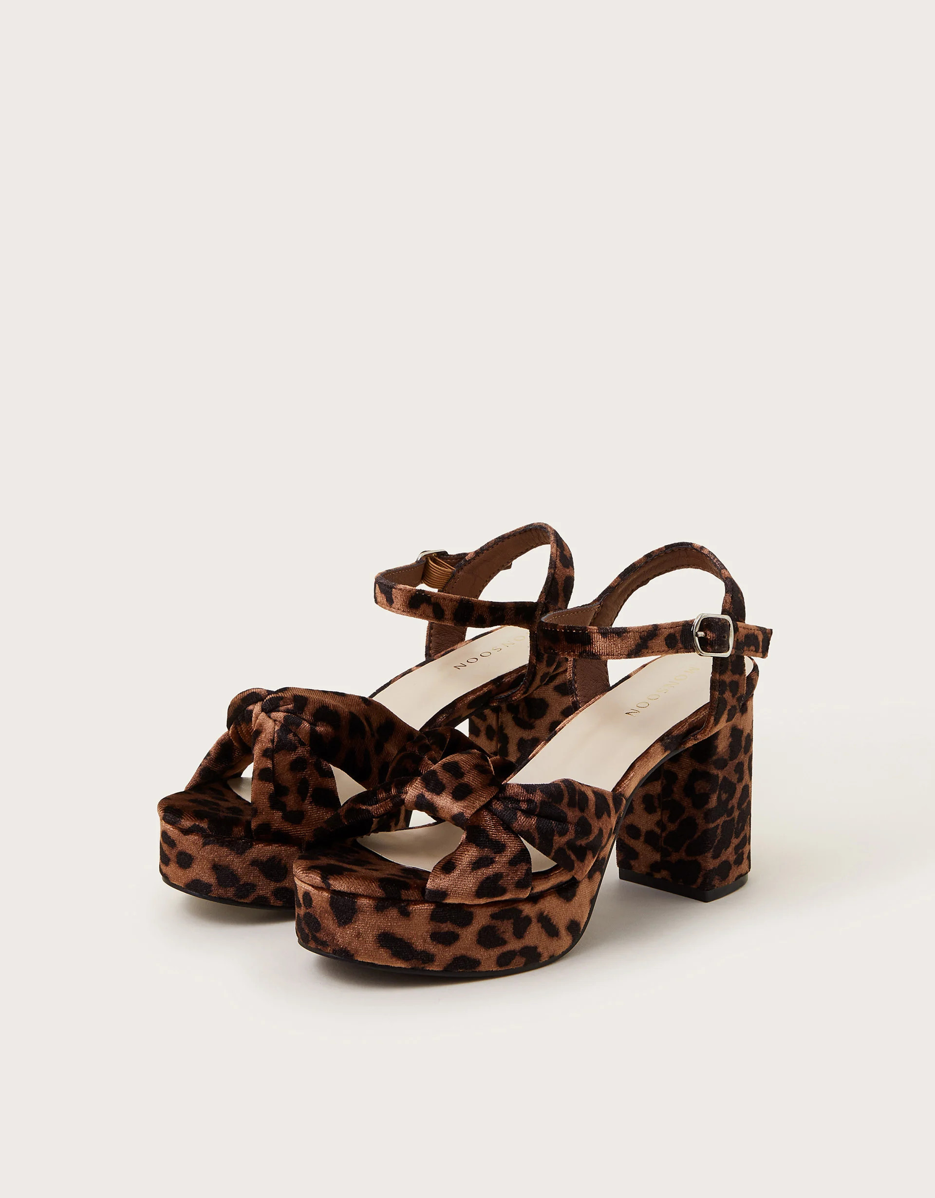 Mara Leopard Print Platform Heels Multi | Monsoon (UK)