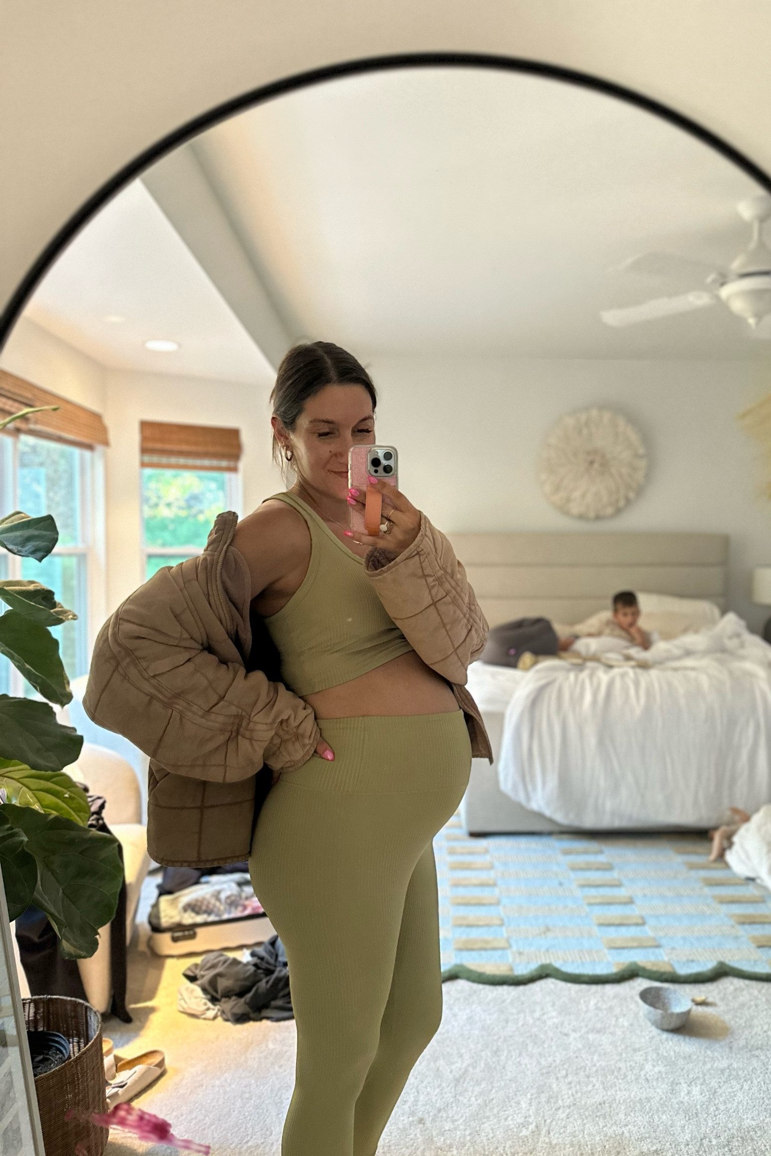 28 weeks like woah— been loving some easy high waisted  loungewear 

I got my true to size- medium, in both!

#LTKbump #LTKfamily