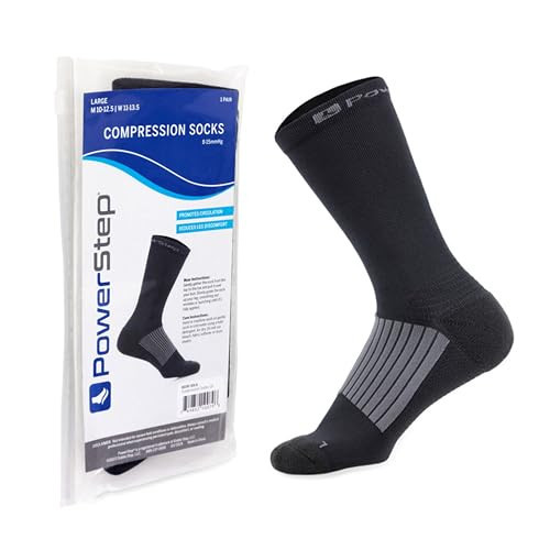PowerStep Compression Socks for Running, Foot Pain, Ankle Swelling & Discomfort. Large | Amazon (US)