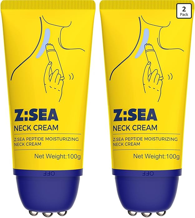 Z:SEA Neck Firming Cream with Roller, Tightening and Lifting Neck & Chest Cream for Crepey Skin, ... | Amazon (US)