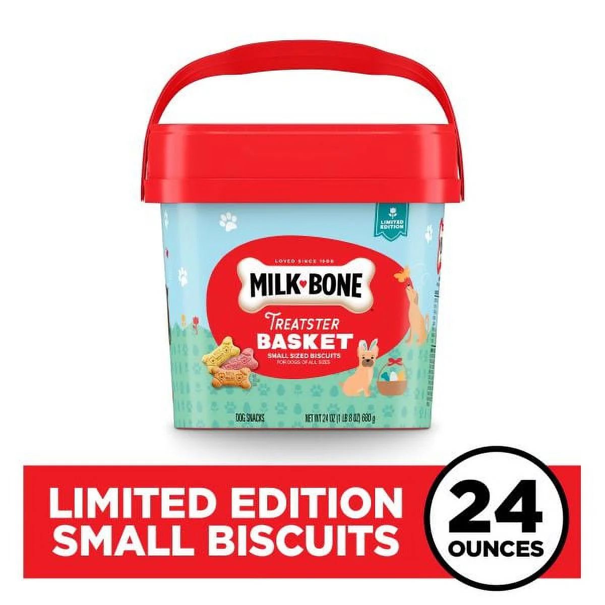 Milk-Bone Small Dog Biscuits, Limited-Edition Treatster Basket, 24 oz. | Walmart (US)