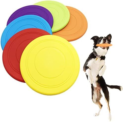 6 Pack Dog Flying Disc,Dogs Training Interactive Toys,Lightweight Floating Saucer for Small to Me... | Amazon (US)