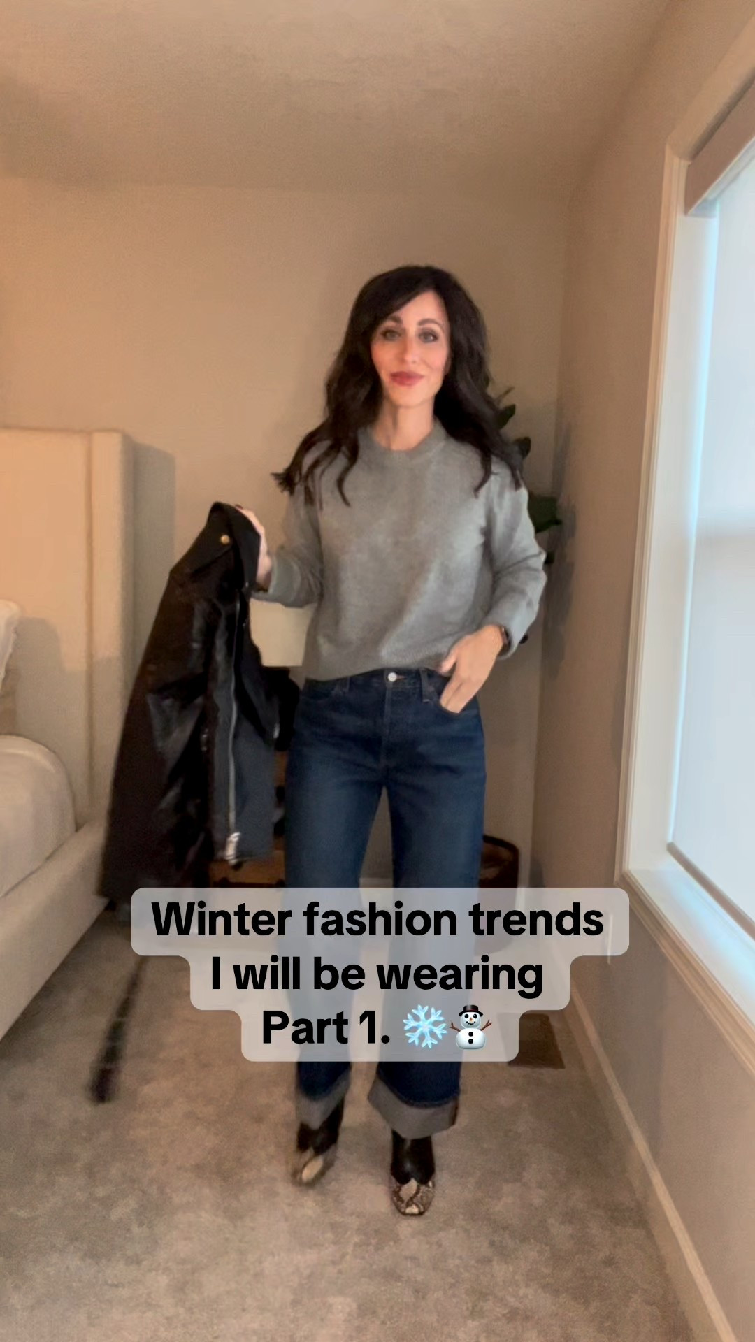 Love this classic look. The faux leather jacket is perfectly oversized. I did a xs. Denim I wanted a more baggy look and did my tts  

#LTKSeasonal #LTKStyleTip #LTKootd