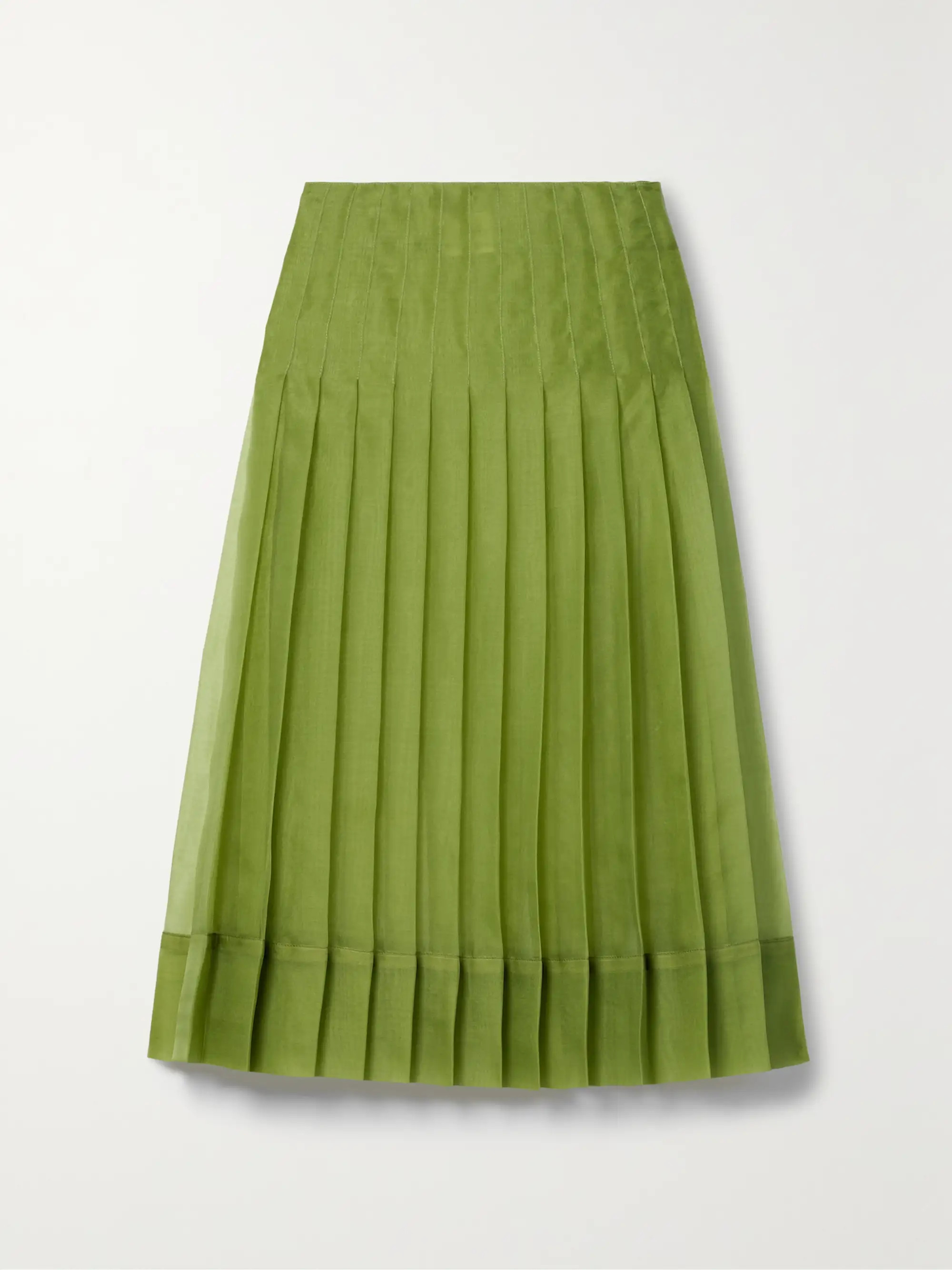 Tudi pleated silk-organza midi skirt | NET-A-PORTER (UK & EU)