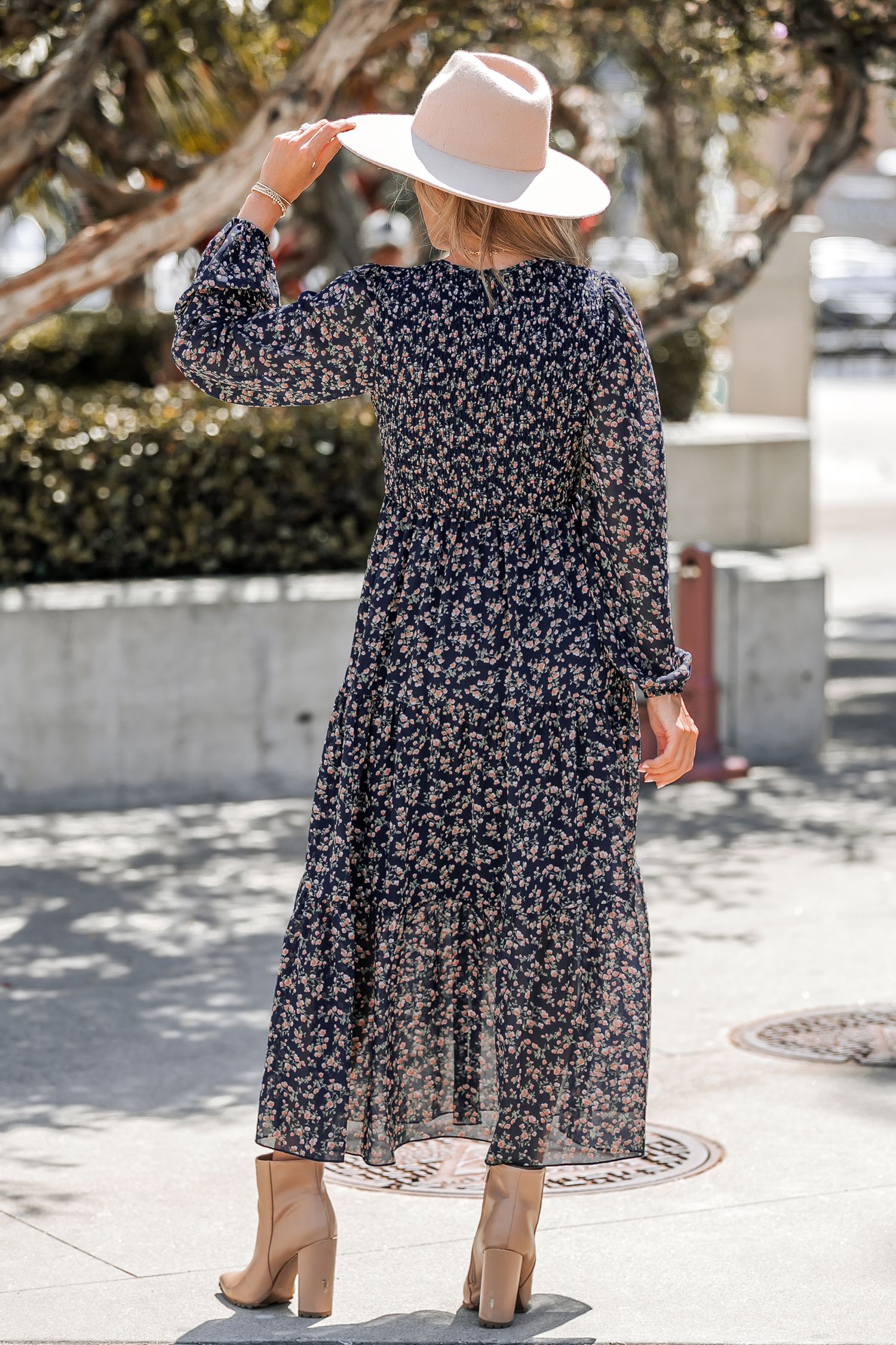 Ditsy Floral Print Round Neck Maxi DressNew | Cupshe US