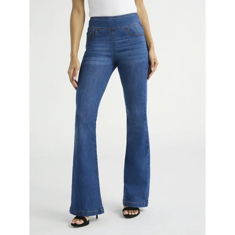 Sofia Jeans Women's Melisa Flare High Rise Pull On Jeans, Sizes 0-20 | Walmart (US)