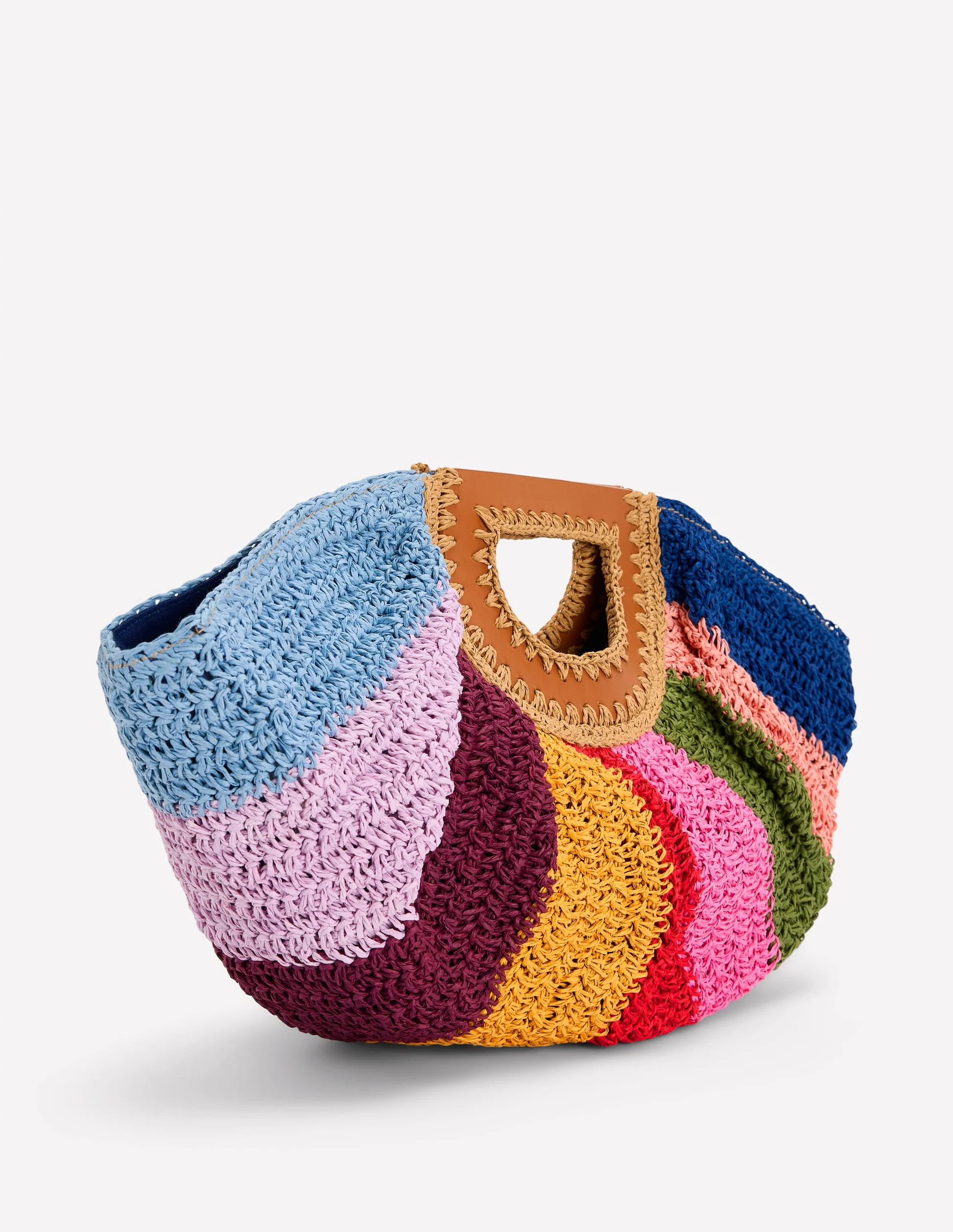 Raffia Moon Clutch-Multi Stripe | Boden (US)