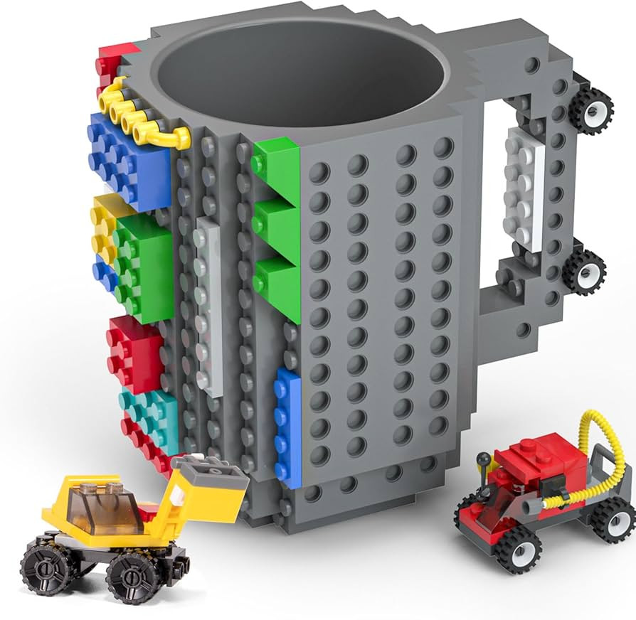 DAYMOO Build on Brick Mug, Cool Coffee Mugs for Kids, Creative Novelty Building Block Cups, Funny... | Amazon (US)