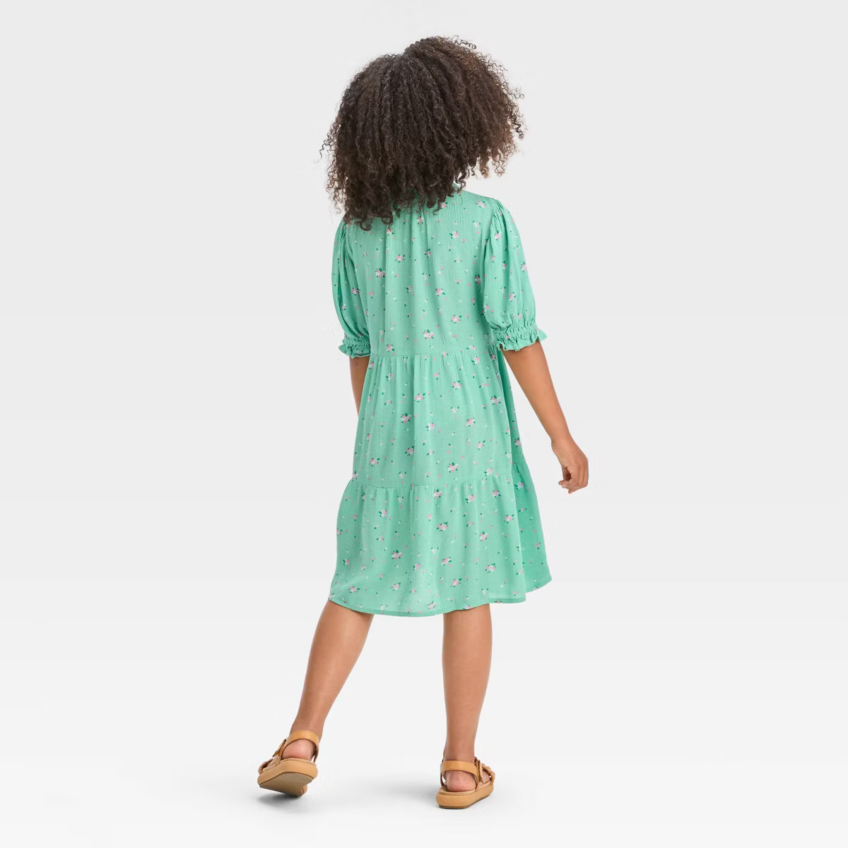 Girls' Ruffle Sleeve Woven Dress - Cat & Jack™ | Target