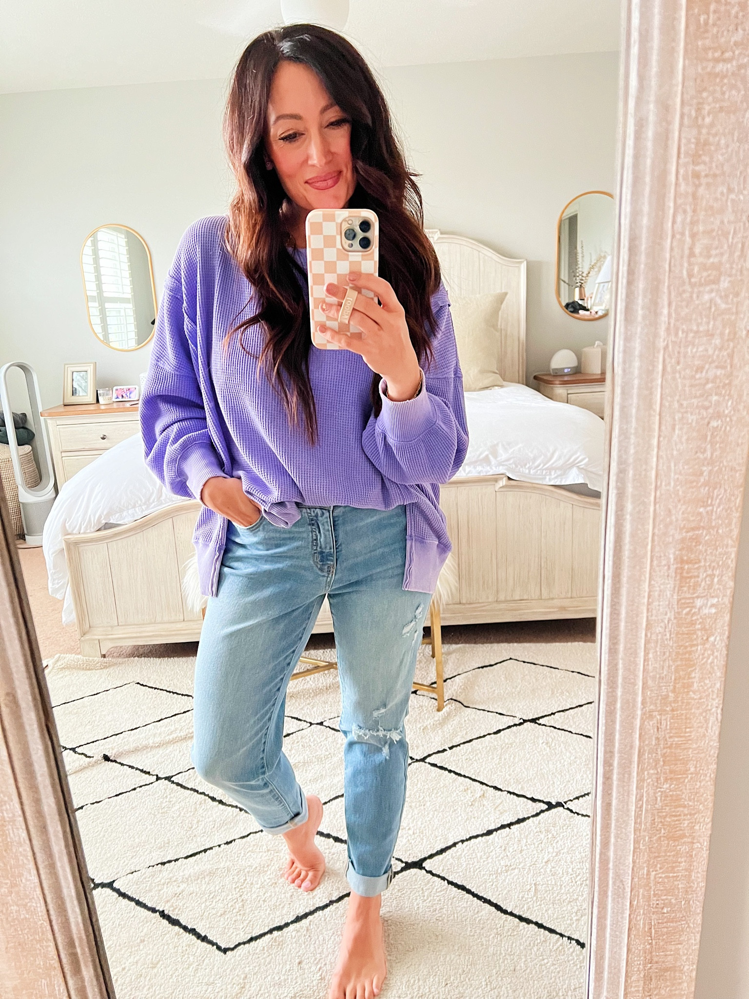 WALMART WEDNESDAY 
• small top - runs oversized 
• size 6 denim - could size down 

#LTKSeasonal #LTKstyletip #LTKfindsunder50