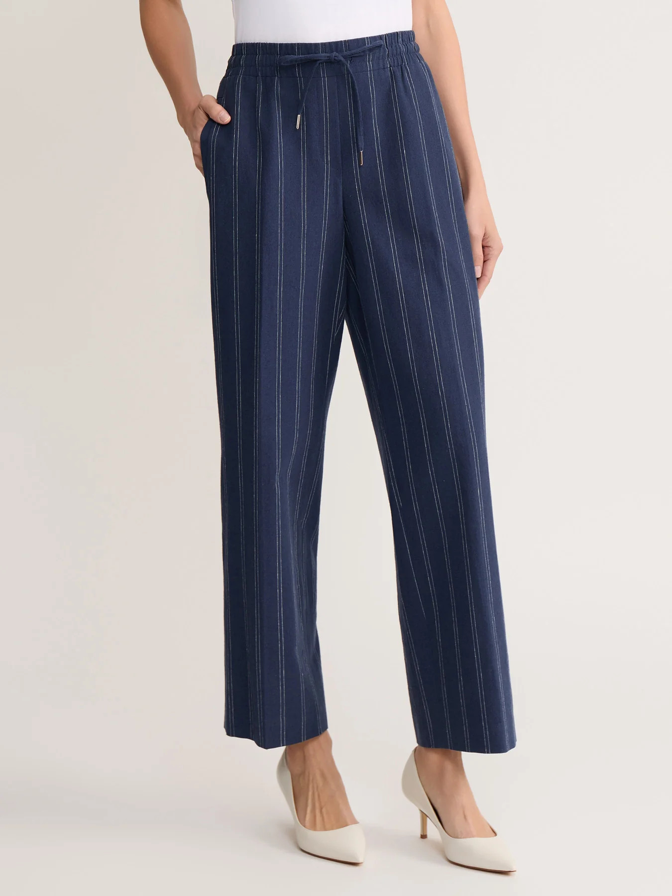 Pull-On Drawstring Pant, Linen | Jones New York