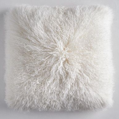 Mongolian Pillow 22" - White | Z Gallerie