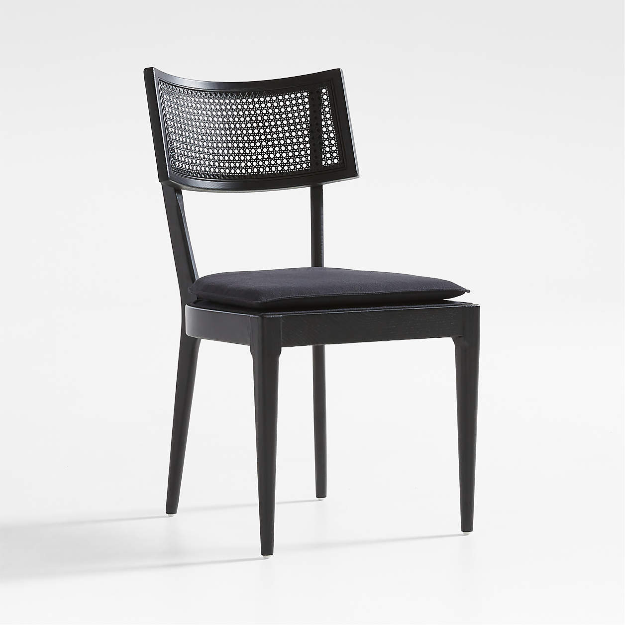 Libby Black Wood and Natural Cane Dining Chair + Reviews | Crate & Barrel | Crate & Barrel
