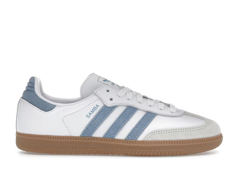 Adidas Samba OG White (Women's) Sneakers in Cloud White/Alumina/Ash Blue | StockX