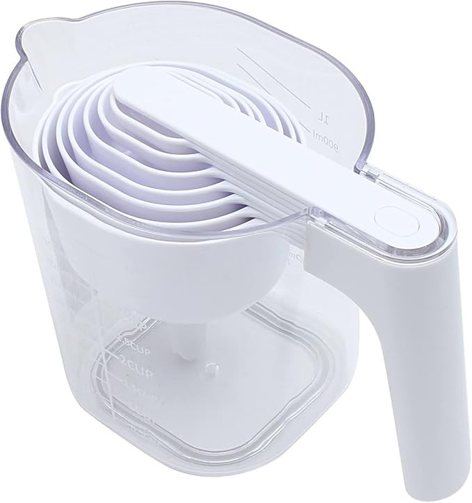COOK WITH COLOR Measuring Cup Set - 9 PC. Nesting Stackable Liquid Measure Cup, Dry Measuring Cup... | Amazon (US)