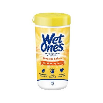 Wet Ones Antibacterial Hand Wipes Canister - Tropical Splash - 40ct | Target