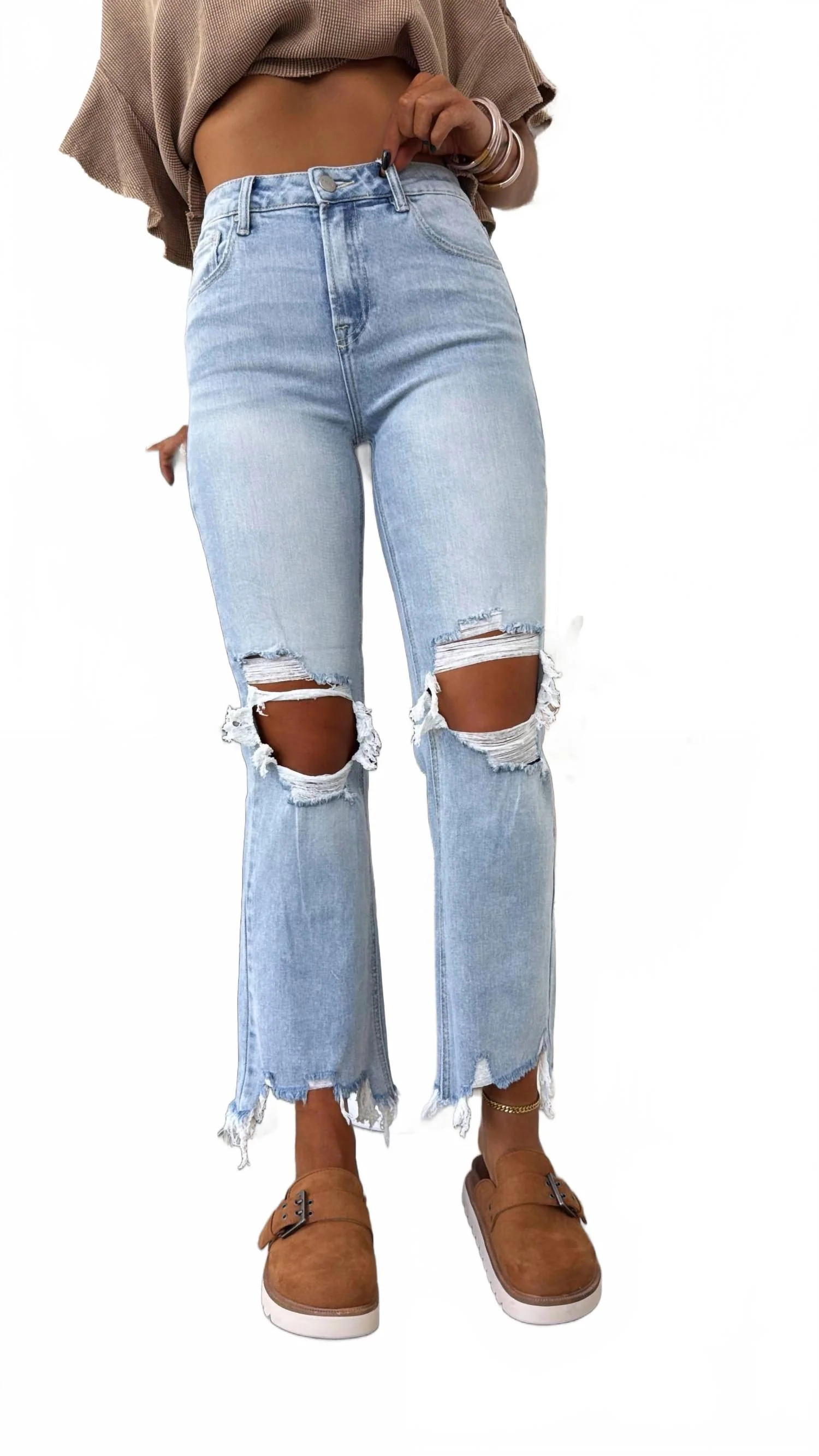 Stevie Straight Leg Jean In Light Wash | Shop Simon