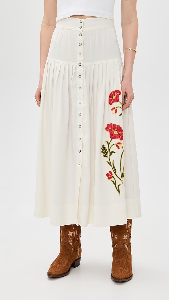 THE GREAT x Stetson The Western Embroidered Highland Skirt | Shopbop