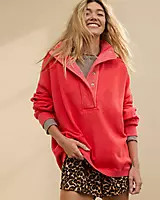 Aerie Getaway Quarter Snap Sweatshirt | Aerie
