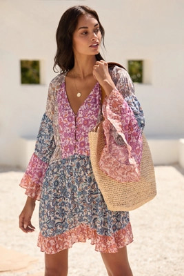 By Anthropologie Boho Cover-Up Tunic Dress | Anthropologie (US)