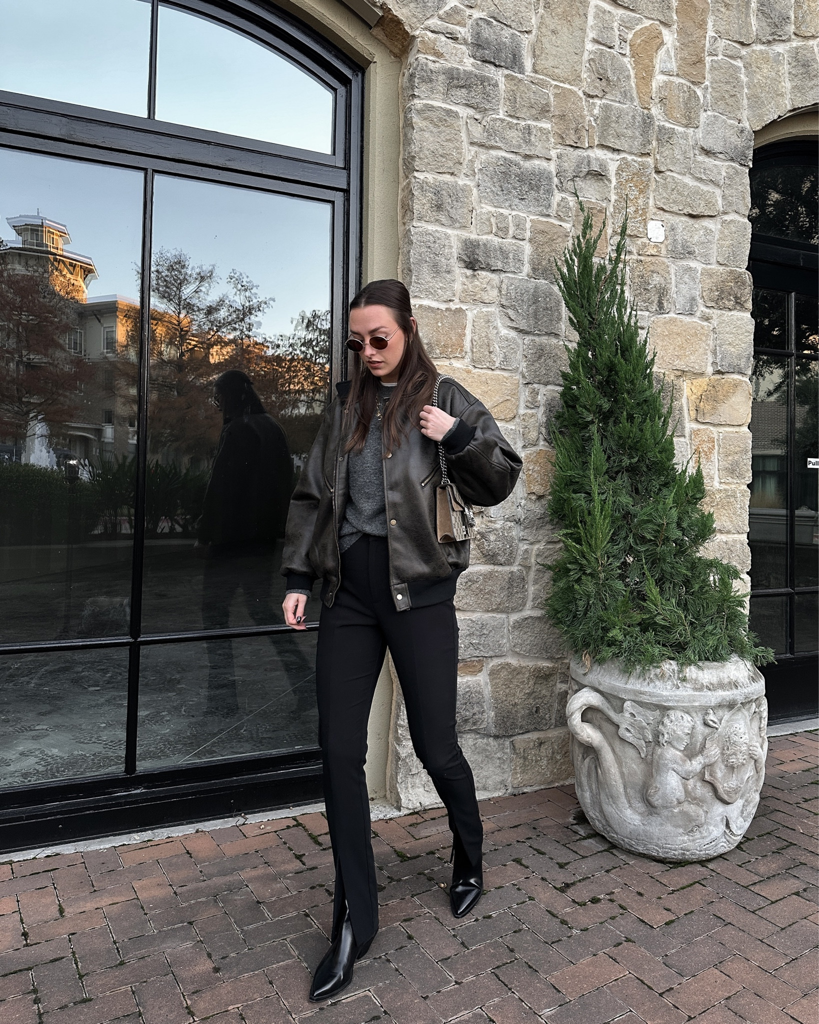 my bomber jacket still on sale!! under $80 

bomber jacket styling - gray outfit, monochrome, gucci bag, black leather chelsea boot

#LTKsalealert #LTKfindsunder100 #LTKstyletip