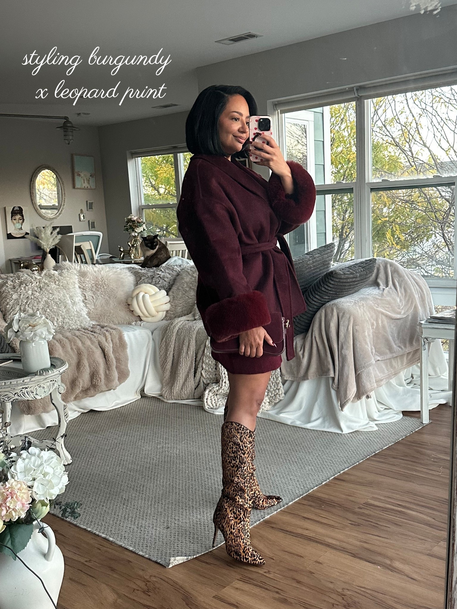 Styling burgundy & leopard print for a cute date outfit or dinner & drinks with the girls this winter 🫶🏽

winter outfits for women
boots
faux fur trim jacket

#LTKOver40 #LTKPetite #LTKFindsUnder50