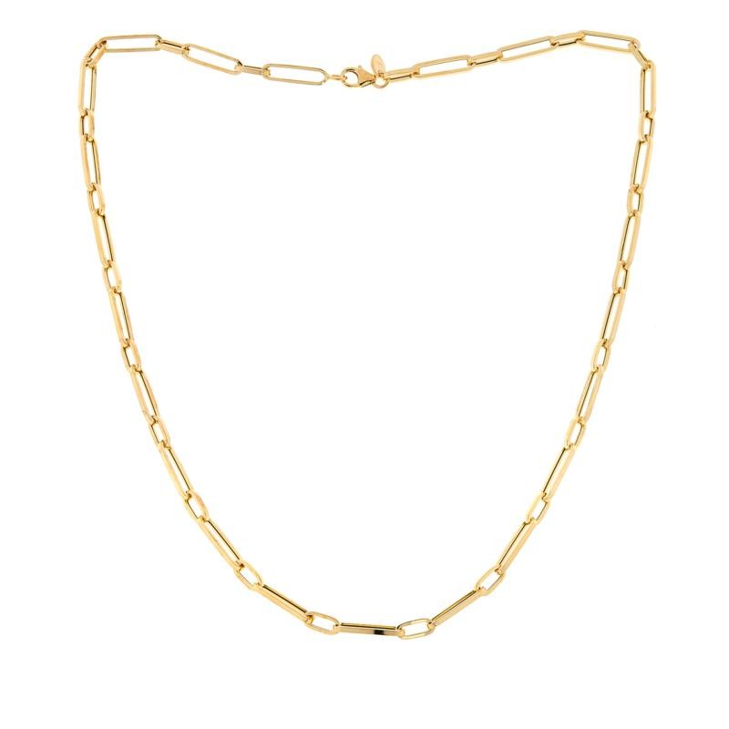 Dieci 18" 10K Gold Paperclip Chain Necklace | HSN
