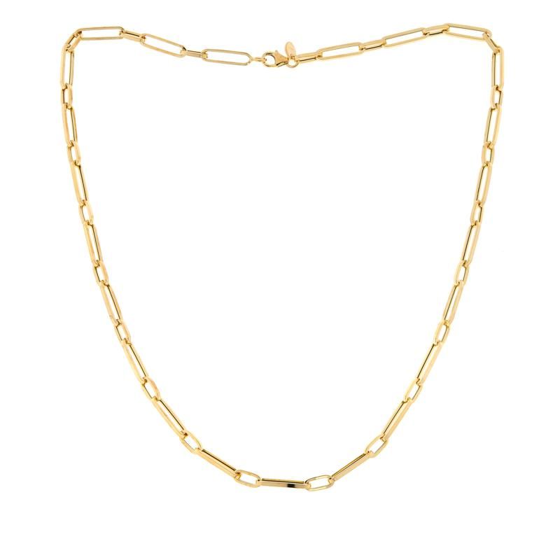 Dieci 18" 10K Gold Paperclip Chain Necklace | HSN