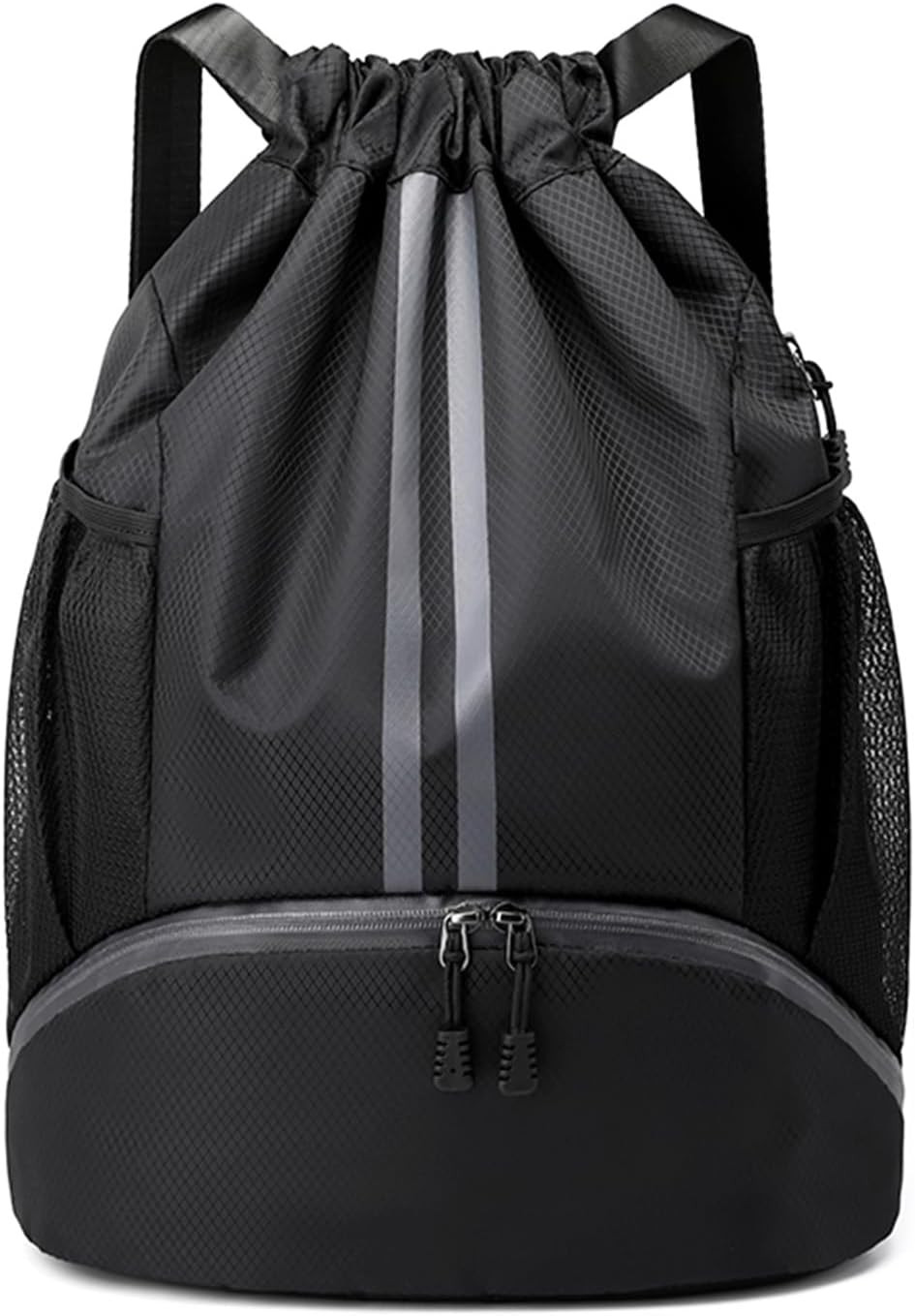 Drawstring Backpack Gym Bag with Shoes Compartment for Soccer, Basketball, Swim, Water-Resistant ... | Amazon (US)