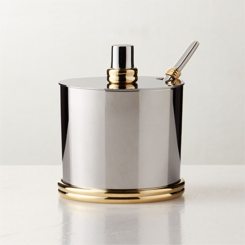 Leclaire Stainless Steel Sugar Bowl with Spoon + Reviews | CB2 | CB2