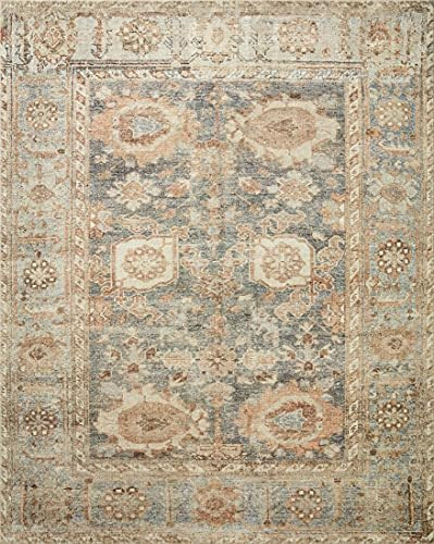 Amazon.com: Loloi II Margot Collection MAT-03 Ocean / Spice, Traditional 2'-6" x 11'-6" Runner Ru... | Amazon (US)