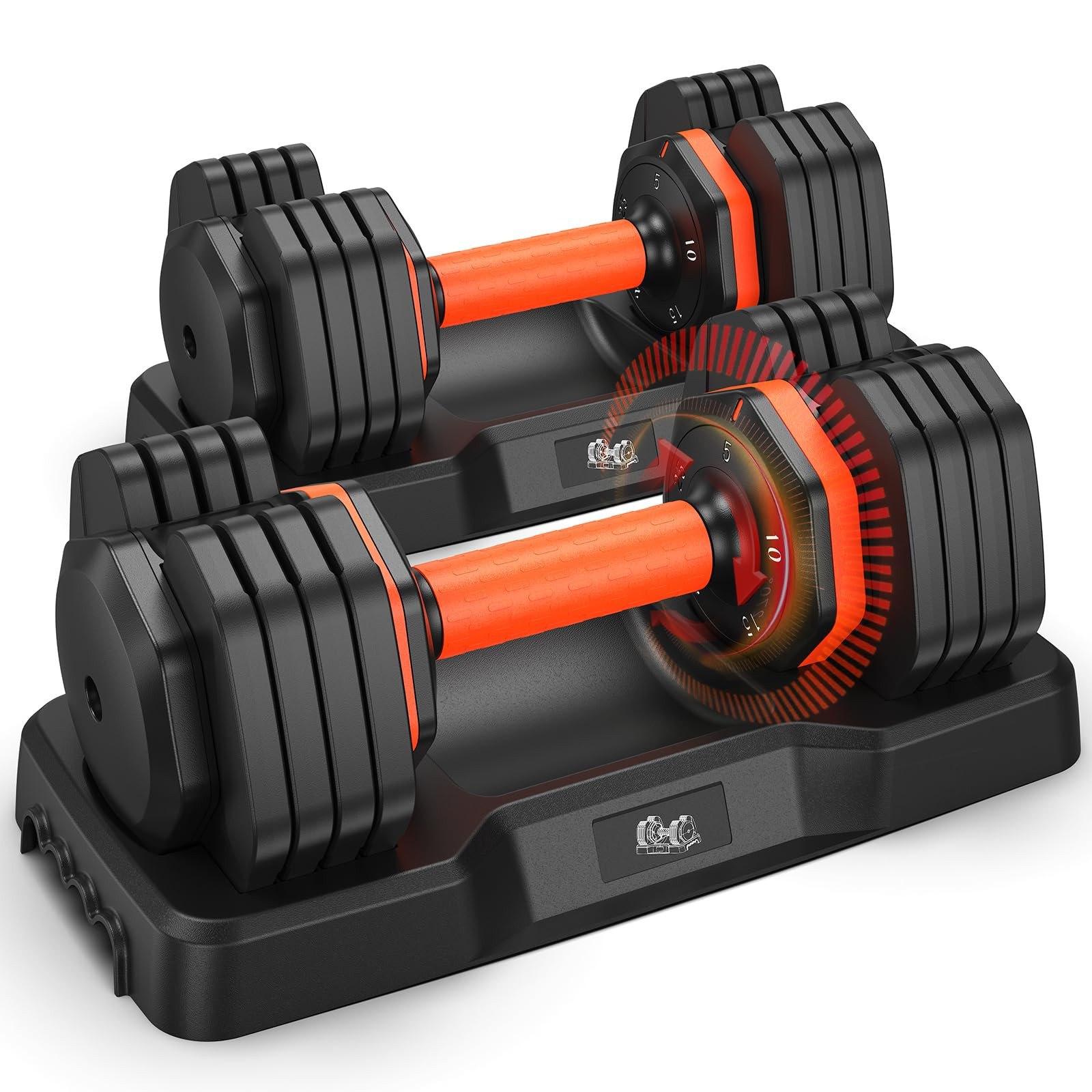 2025 Updated Adjustable Dumbbell Set of 2, 110lbs/50lbs Weights Dumbbell Set with Storage Box, 25... | Amazon (US)