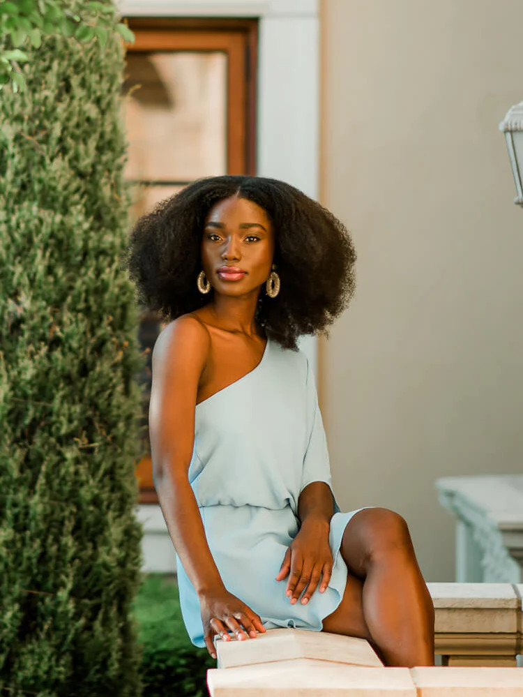 Mykonos One Shoulder Blue Mini Dress | Confête