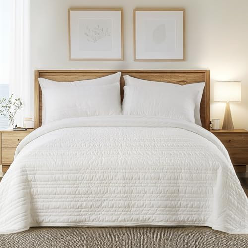 KASENTEX Luxurious Velvet Quilt Set 3 Pieces Oversize King - Ultra-Soft Bedspread Coverlet with 2... | Amazon (US)