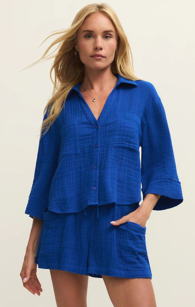 Helena Airy Gauze Button Up | Z Supply