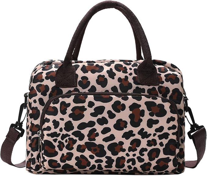 MEXS Lunch Bag for Women Men Large Insulated Reusable Lunch Box Girls Leopard Water Resistant Por... | Amazon (US)