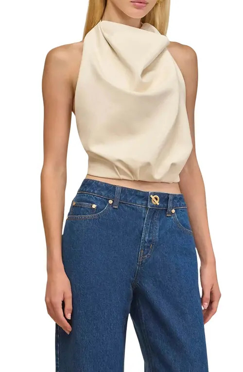 Cult Gaia Adrienne Halter Top in Seashell at Nordstrom, Size Medium | Nordstrom