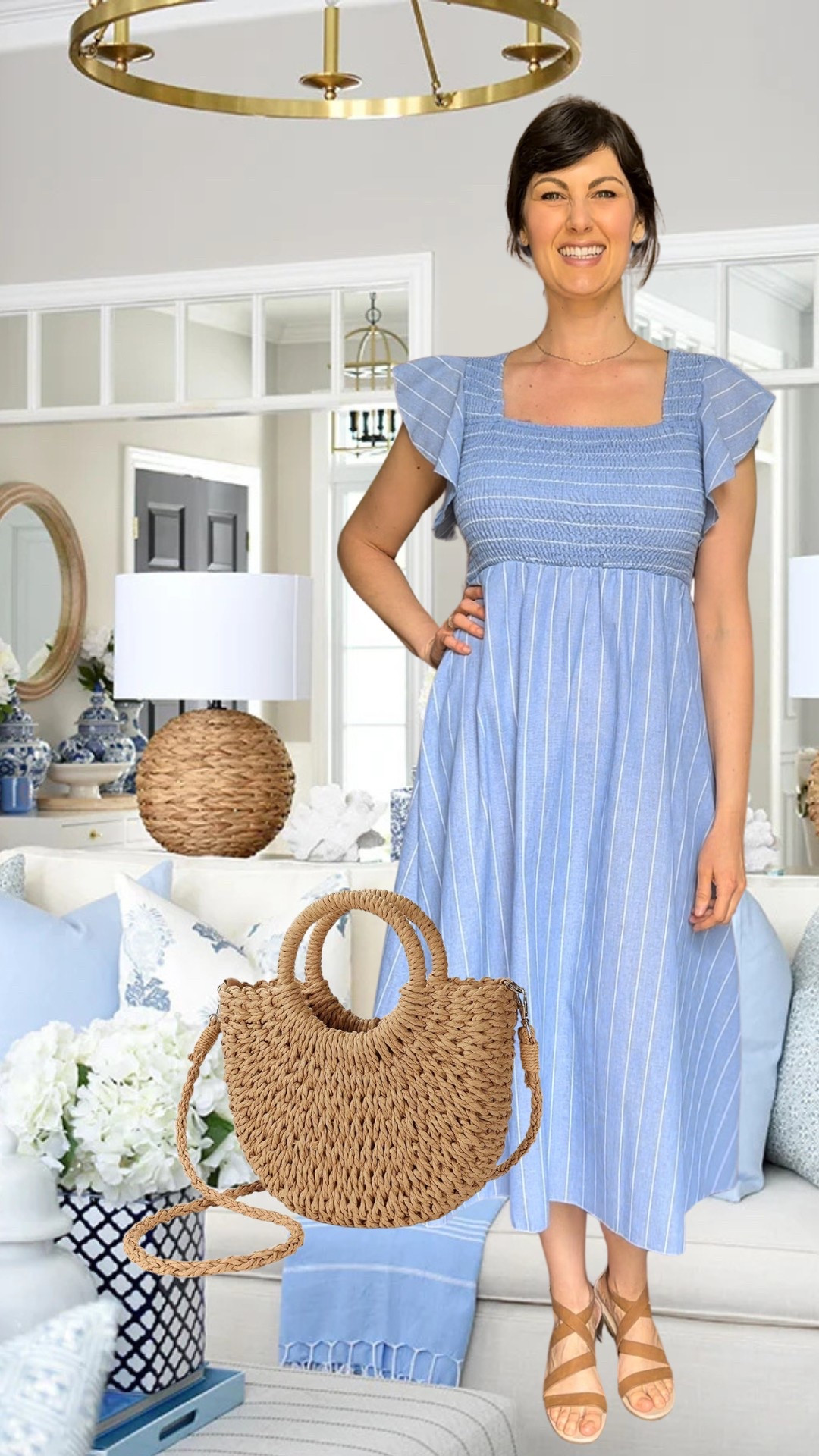 Spring Easter dress can be worn in a classic way. Or paired with a deep navy sweater and heels on a cooler day.
Size: medium in dress
5’9” 

#LTKSpringSale