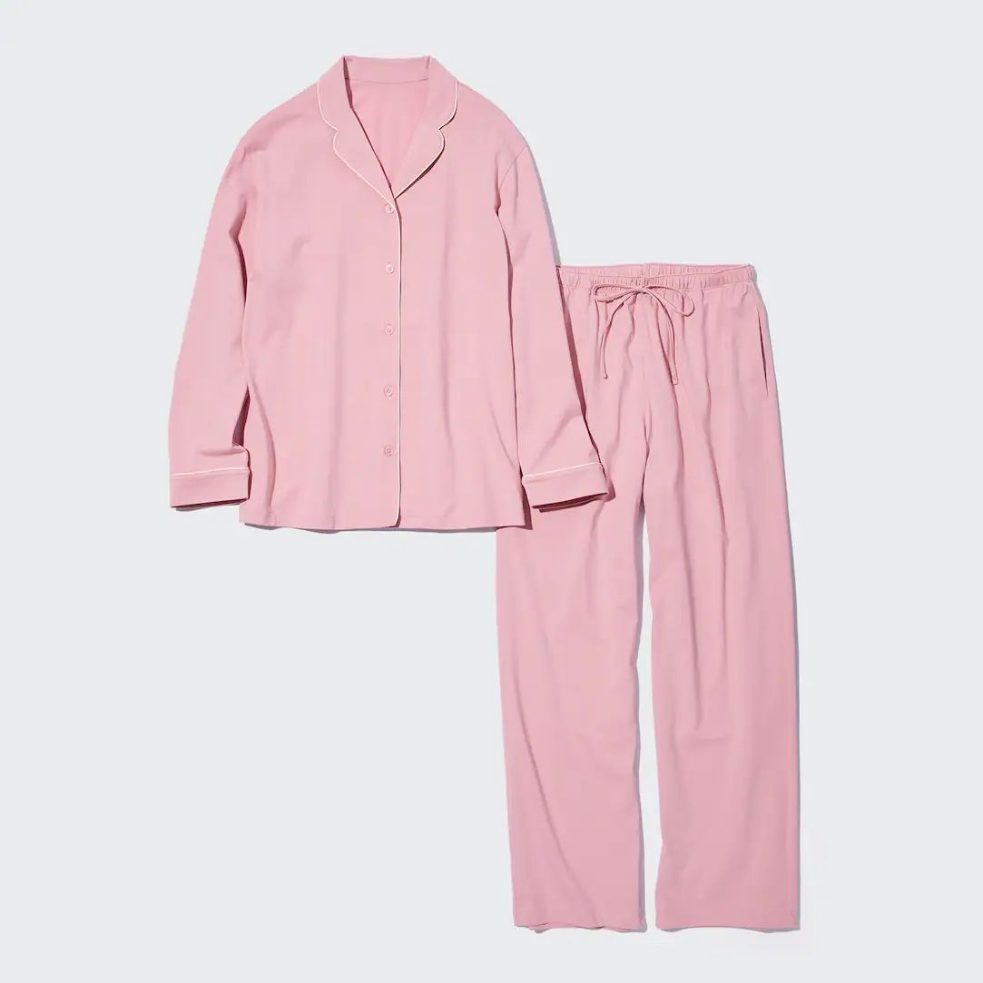 AIRism Cotton Long Sleeved Pyjamas | UNIQLO (UK)