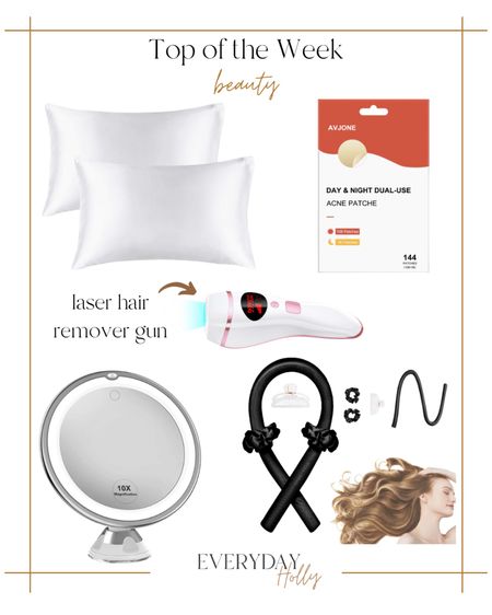 You’re favorite beauty items this week!! Who else is loving these heatless hair curler?! 

beauty | beauty items | hair care | hair tools | heatless hair products | skincare | skincare favorites | silk pillowcases 

#LTKbeauty #LTKunder50