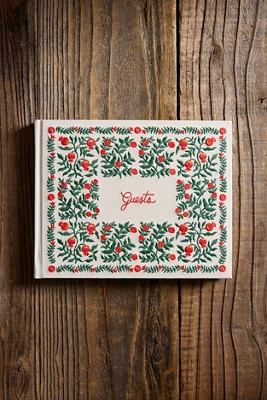 Embroidered Pomegranate Guest Book | Anthropologie (US)