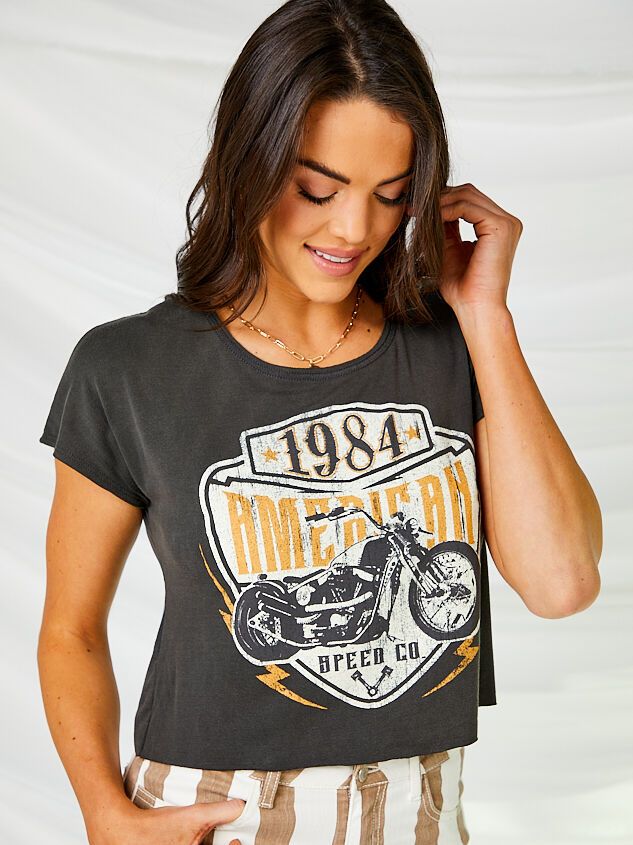 American Motorcycle Cropped Tee | Altar'd State - Deactivated Program