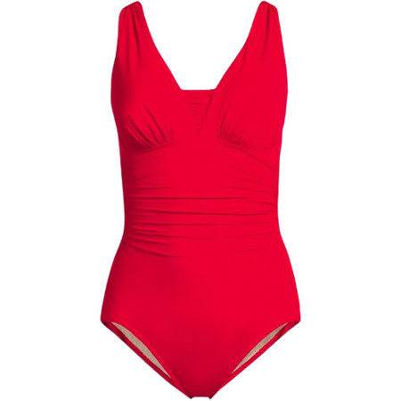 Women's SlenderSuit Grecian Tummy Control Chlorine Resistant One Piece Swimsuit | Lands' End (US)