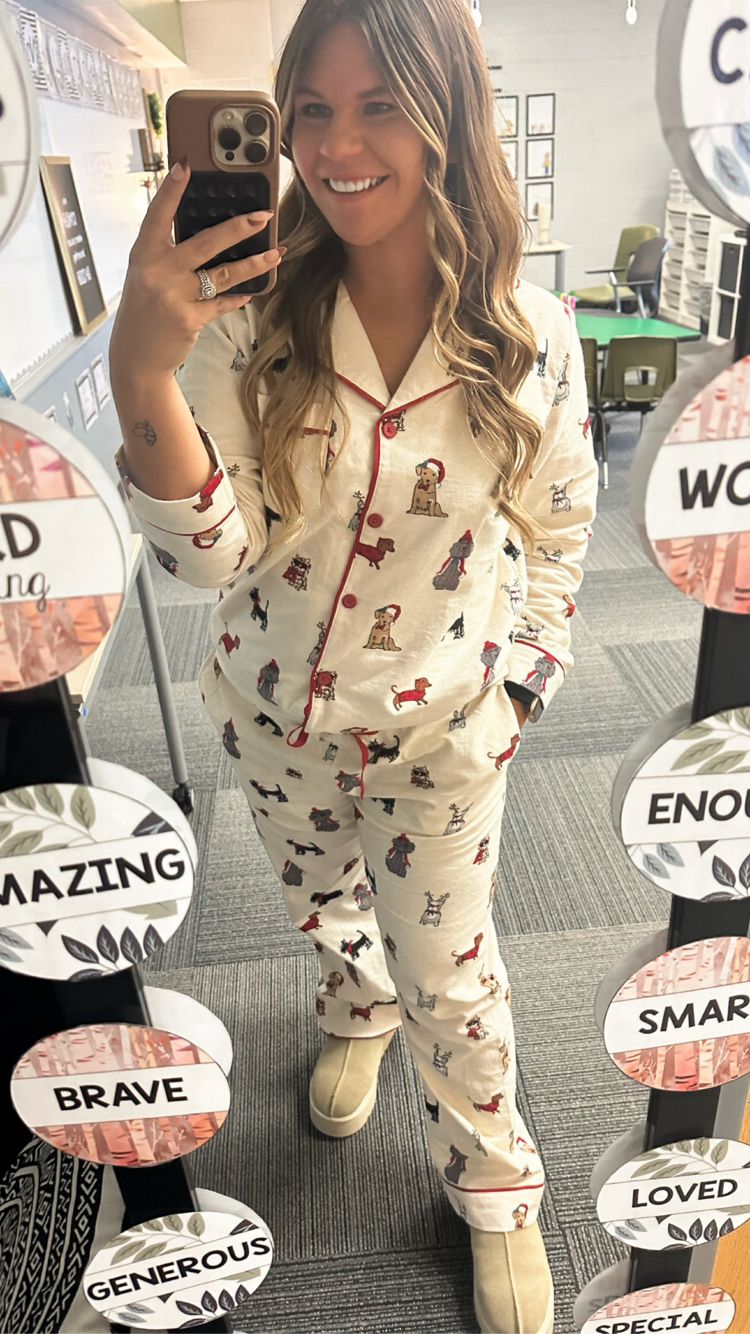 Christmas Pajamas for Women
Dog lover Christmas pajamas 🤎🐶

Wearing a size medium - I love my pajamas to be oversized. 

#LTKparties #LTKHoliday #LTKfindsunder100